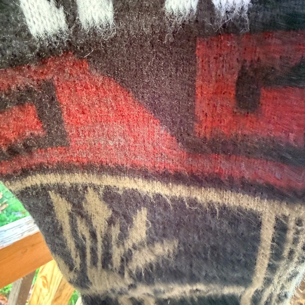 Vintage Men's Llama Pattern Cardigan Sweater - Picture 11 of 12